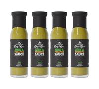 Spicy Rye's Jerk & Pineapple Sauce 4 Pack 250ml - Smooth, Smokey and Tangy Caribbean Hot Sauce Made with Pineapple, Jerk Seasoning and Scotch Bonnet Peppers
