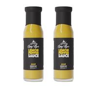 Spicy Rye's Lemon Pepper Sauce 2 Pack 250ml - Smooth, Citrus, Medium Hot Sauce Made with Lemons and Habanero Chillies - for Marinade and Dressing