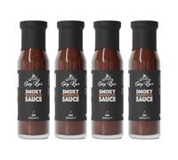 Spicy Rye's Smoky BBQ Sauce 4 Pack 250ml - Smooth, Smokey American-Style BBQ Sauce with Tomatoes, Honey & Smoked Paprika - For Dipping & Marinading