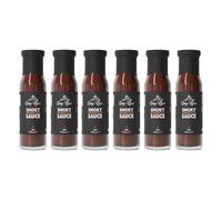 Spicy Rye's Smoky BBQ Sauce 6 Pack 250ml - Smooth, Smokey American-Style BBQ Sauce with Tomatoes, Honey & Smoked Paprika - For Dipping & Marinading