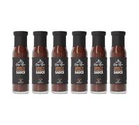 Spicy Rye's Spicy BBQ Sauce 6 Pack 250ml - Smooth, Smokey Hot Sauce with Tomatoes, Honey & Scotch Bonnet Chillies - For Dipping & Marinading