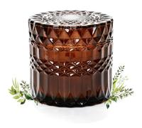 Spicy Smoky and Woody Scented Candles,Patchouli Sandalwood Jar Candle for Home Scented, Long Lasting Aromatherapy Candle Natural Soy Wax, Gifts for Men Father, Home Decor