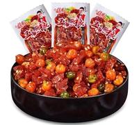 Spicy Strip,with Green Beans&Peas,Latiao,Gluten,Delicious Chinese Childhood Spicy Noodles,Ready to Eat Chinese Specialties Food,Instant Snacks,Casual Small Packaging,Vegetarian,Snacks Gift (100 Bags)