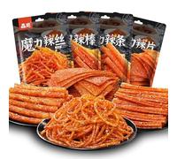 Spicy Strips 62g/bag, Hunan Latiao, Spicy Slices Spicy Sticks Gluten, Chinese Childhood Nostalgia Snack, Net Celebrity Instant Spicy Snacks, Snack Gift (Hot Slice,2 bags)