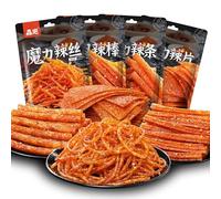 Spicy Strips 62g/bag, Hunan Latiao, Spicy Slices Spicy Sticks Gluten, Chinese Childhood Nostalgia Snack, Net Celebrity Instant Spicy Snacks, Snack Gift (Hot Slice,1bag)