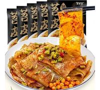 Spicy sweet potato skin 261g/ bag,delicious potato powder hot pot noodles,Red oil sweet potato skin,net red instant noodles,Chongqing specialty,Chinese noodles,spicy flavor (Spicy taste,1bag)