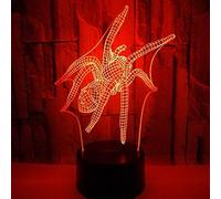 Spider 3D Illusion Lamp Bedroom Bedside Night Light Led Childrens Small Table Lamp Mood Wake-Up Sleep Lamp for Baby Bedroom Decoration Children Christmas Birthday Gift-Touch