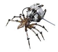 Spider 3D Metal Puzzles Kits for Adults Teens, 512+Pieces 3D Building Kits Insect Mechanical Assembly Models, Ideal for Gifts and Decorations (Spider with Lamp)