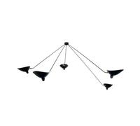 Spider 5 Fixed Eagles Arms Ceiling Light Black