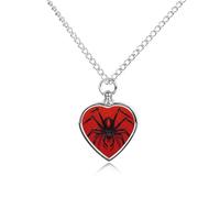 Spider Animal Custom Cremation Jewelry Urn Necklace for Dog Pet Ashes Heart Memorial Pendant