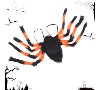 Spider Backpack for Men, Spider Decor With Elastic Straps, Realistic Plush Backpack for Candy Storage Halloween Kids Women Men Masquerade Haunted House Party