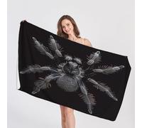 Spider Beach Towel, Microfibre Towel, Scary Beach Towels, Quick Dry & Sand Free & Lightweight & Super Absorbent Towel for Travel, Gym, Bath, Swimming, Beach Blanket, 100 x 200 cm