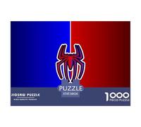Spider,blue And Red Jigsaw Puzzle Waterproof 1000 Piece Jigsaw Puzzles for Adults Fun Adults Jigsaw Puzzle Educational Games