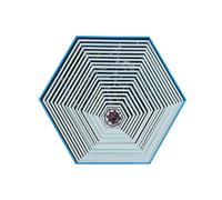 (Spider blue) Novelty 3d Print Illusion Hexagons Fidget Spinner For Children With Magnets Creative Diy Kids Antistress Toy Adults Stress Gift