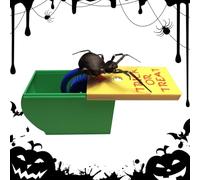 Spider Box Prank Halloween Pop Out Fake Gag Reusable Props Trick Gadgets for Kids Teen Adults Camping Classroom Trip Family Travel Home Party School