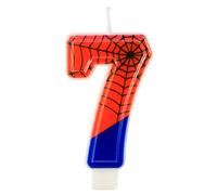 Spider Candle, Spider Web Candles Number Candle Cake Topper Candle Birthday Cake Candles Spider Birthday Decorations for Boy Spider Themed Birthday Party Halloween Party Supplies (7)