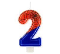 Spider Candle, Spider Web Number Candle Birthday Cake Topper for Birthday Party Halloween Party Supplies (2)