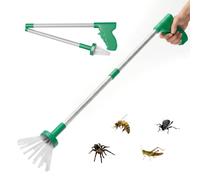 Spider Catcher 80CM, Bug Trap Catcher Extra Long with Handle, Humane Bug Catcher Tool, Easy One Hand Trigger Grip, Soft Anti Crush Bristles, Daddy Longlegs, Wasps, Bees and Moths