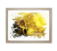 Spider Cobweb No.5 V3 Modern Framed Print | A4 Oak Framed Wall Art | Ready to Hang | Modern Nature Picture | Living Room Bedroom Lounge Office