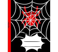 Spider Composition Notebook Black and Red: 110 pages 7.5 x 9.25 for Students, Boys, Journal, Gifts, Homeschool