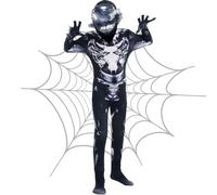 Spider Costume Kids, 3d Lenses Black Hero Miles, Milk Silk Fabric Bodysuit Veom Costume Kids Boys 3-4-5-6 Years, Halloween Costumes Jumpsuit, Party Carnival Cosplay Movie Kid Role Play Costume