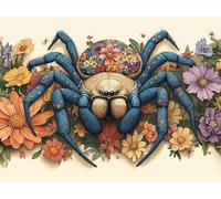Spider Diamond Art Kits Adults, Diamond Painting Flowers for Kids Beginners, 5D DIY Full Dimond Art Cross Stitch Embroidery Mosaic Kits, Crystal Arts and Crafts for Home Decor Gifts 60x45cm L2-651