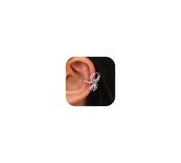 Spider Ear Cuff Earrings for Women Gothic Punk Vintage Cartilage Clip On Wrap Earrings No Piercing Halloween Jewelry, Metal, No Gemstone
