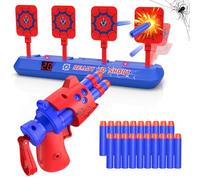 Spider Electronic Target with Toy Gun for Nerf, Kids Age 3+, Pistol Toy for Children Foam Bullet Blaster Shooting Game Christmas Birthday Gift Present Stocking Filler