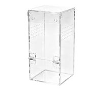 Spider Enclosure - 6.1 Inch Transparent Acrylic Reptile Enclosure | Magnetic Door Jumping Spider Terrarium | Breeding Observation Tank For Classroom Living Room Office Pet Shop. Acrylic, 270g.