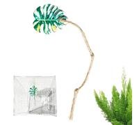 Spider Enclosure Accessories - Iron Frame Simulated Leaves Cotton Rope,Jumping Spider Ledge | for Small Pets, Climbing Resting Exploration Decorating
