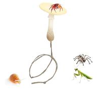 Spider Enclosure Accessories | Mushroom Design Ornament | Magnetic Jumping Spider Terrarium Decor - for Reptile Hermit Crab Small Animals Tiny Pets Indoor