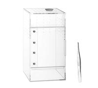 Spider Enclosure, Breathable Acrylic Habitat, Escape Proof, Gecko Terrarium and Snake Breeding Box, for Tarantulas, Praying Mantis, Frogs, Geckos, Lizards, Snakes, Feeding, Climbing, Beobac