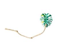 Spider Enclosure Decor Iron Frame Simulated Leaves Cotton Rope