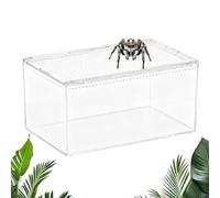 Spider Enclosure for Spiders, Transparent Acrylic Ventilated Anti-Escape Enclosure for Giant Cage Lizards - for Office Home Indoor and Amphibians