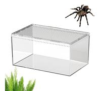 Spider Enclosure - Stop Leaks Instantly, Reptile Terrarium 360 Degree Clear Acrylic Reptile Terrarium, Magnetic Sliding Safety Lock + 0.8mm Micro-Ventilation,