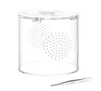 Spider Enclosure Tank, Escape Proof Acrylic Cage with Ventilation, 10.2 x 10.2 x 10.2 cm, Stackable, Container for the Habitat of Exotic Pets, Safe Breeding Observation Solution, Suitable for Prayer