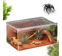 Spider Enclosure - Ventilated Mesh Terrarium, Heavy Duty Frame, Secure Locking Lid, Clear Reptile Enclosure | Ideal Habitat For Tarantulas, Scorpions