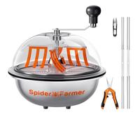 Spider Farmer 13 Inch BowlTrimmer Machine Twisted Spin Cut for Plant Buds and Flowers with Sharp Stainless Steel Blades and Pruning Scissors for Gardening