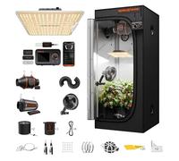 Spider Farmer 2.3×2.3ft SF1000 100W Indoor Grow Tent Kit w/GGS Controller | Pro Grade Set, Full Spectrum LED Grow Light, 70x70x160cm Mylar Grow Tent, 4" Ventilation System, Clip Fan, Soil Sensor