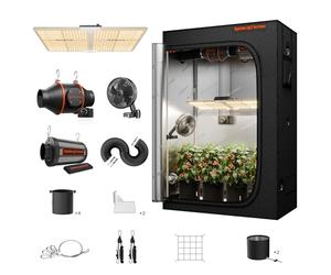 SPIDER FARMER 2x4 Grow Tent Kit Complete SF-2000 LED Grow Light with Samsung LM301H EVO Diodes & Dimmable 24" x 47" x 71" Growing Tent 4 Inch Inline Fan Ventilation System & 6'' Clip Fan