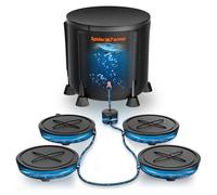 Spider Farmer Gravity-Fed Self-Watering System No Power Needed, 4-Pack Auto Watering System with 13 Gallon Reservoir, 4Pcs Water Delivery Fabric Pot Base for Indoor Plants, Grow Tents