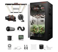Spider Farmer Grow Tent Kit Complete 3x3x6ft G3000 Bar Style LED Grow Light Full Spectrum Ventilation System 36"x36"x70" 1680D Canvas Tent 4" Inline Fan Carbon Filter & 6'' Clip Fan with RJ12 Port