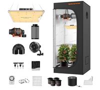 Spider Farmer New EVO Grow Tent Kit Complete 3x3x5 SF1000 Samsung LM301H EVO & Dimmable Grow Tent Complete System 2.3x2.3ft Growing Tent Kit Set 27"x27"x62" with 4 Inch Inline Fan Carbon Filter