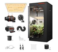 Spider Farmer SF1000D Grow Tent Kit - 2x2x5ft, Samsung Diodes, 1680D Canvas, 4" 205CFM Fan, Carbon Filter