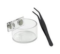 Spider Feeding Bowl - 1.00 Inch Magnetic Water Bowl | Jumping Feeding Bowl - Strong Acrylic Magnet for Small Reptiles, Mantis, Tarantula, Cage, Home, Habitat, Ideal for Tree Pets