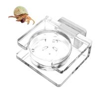 Spider Feeding Bowl - Clear Acrylic Magnetic Dish, Mini Habitat Container, Strong Food Holder, Lightweight Enclosure Accessory | Reliable Feeding Option For Jumping Spider Tarantulas Small Pets