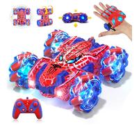 Spider Gesture Sensing Remote Control Car, Double Sided RC Cars with Full-body Light, 2.4GHz Hand Controlled Rechargeable RC Stunt Car Spider Toys for Boys 4 5 6 7 8 9 10 11 12
