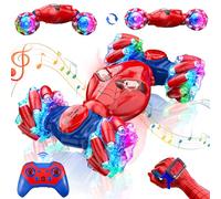 Spider Gesture Sensing Remote Control Cars - 2.4GHz Double Sided RC Stunt Car Toy for 3 4 5 6 7 8 9 10 Year Old Boys, 360°Rotation Drift RC Car with Light & Music, Kids Christmas Birthday Present Gift