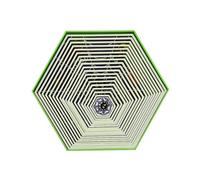 (Spider green) Novelty 3d Print Illusion Hexagons Fidget Spinner For Children With Magnets Creative Diy Kids Antistress Toy Adults Stress Gift