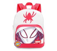 Spider Gwen Mini Backpack Bundle - 10” Canvas Ghost Spider Backpack with Front Pocket and Bottle | Spiderverse Gwen Stacy Backpack Purse Set, Multicolor, Spider Gwen Mini Backpack, Ghost Spider Mini